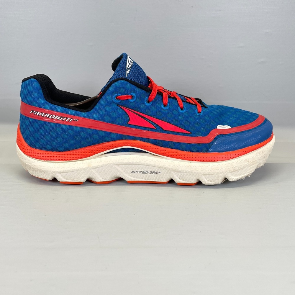 Altra Paradigm 1.5 Running Shoes Mens Size 13 Blue Red Mesh Lace Up Sneakers
